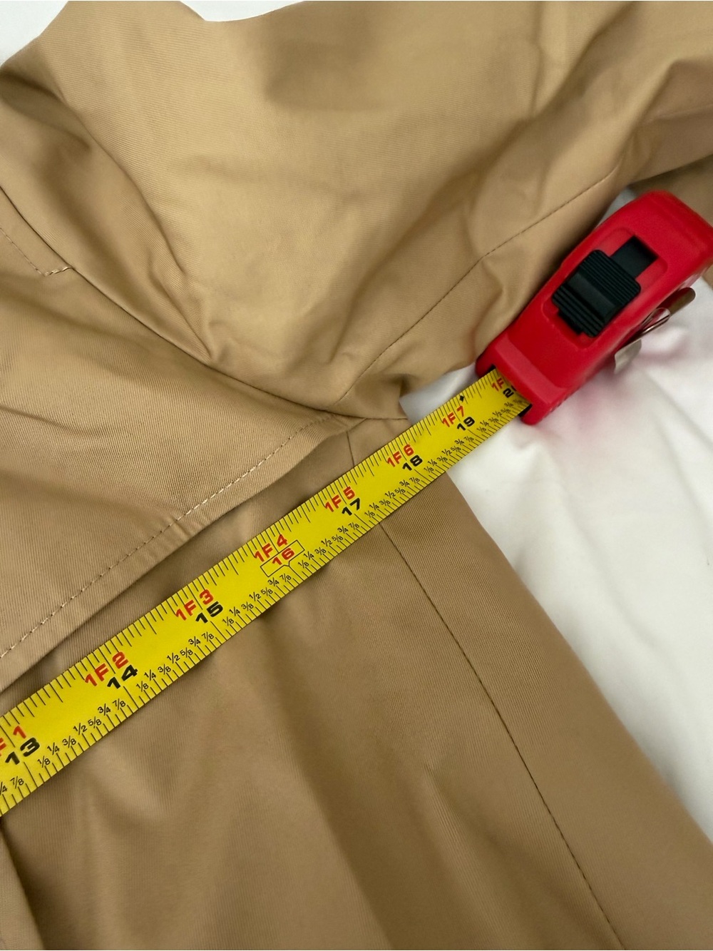 Coach Beige Double-Breasted Belted Trench Coat - Picture 6 of 15